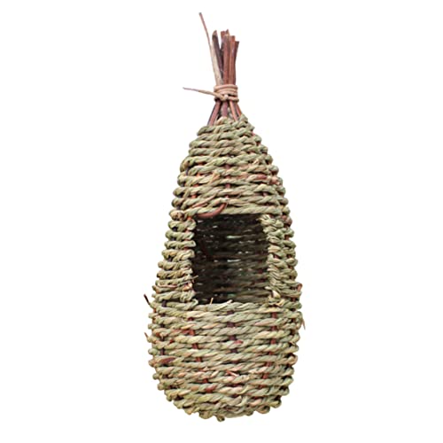 BUGUUYO Grasvogelhütte Gewebtes Vogelhaus Für Garten Und Innenbereich Für Brutzeit Von Hängende Dekoration Für Freien von BUGUUYO