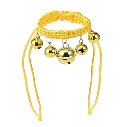 BUGUUYO Ecklace Haustierschmuck handgefertigt Hundehalsband Glöckchen Haustier-Halsring Katzenhalsband verstellbar und bequem Gelb M BUGUUYO Ecklace Haustierschmuck handgefertigt Hundehalsband Glöckchen Haustier-Halsring Katzenhalsband verstellbar und bequem Gelb M von BUGUUYO