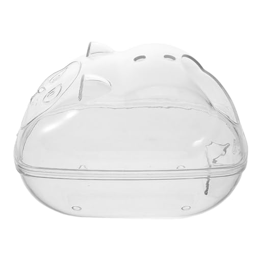 BUGUUYO Hamster Badewanne Hamster Toiletten Hamster Badezimmer Hamster bei Hamster Schlafplatz Haustier badewanne Chinchilla-Badehaus Hamsterbett aus Kunststoff pp Transparent BUGUUYO Hamster Badewanne Hamster Toiletten Hamster Badezimmer Hamster bei Hamster Schlafplatz Haustier badewanne Chinchilla-Badehaus Hamsterbett aus Kunststoff pp Transparent von BUGUUYO