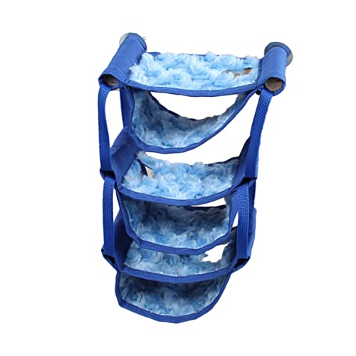 BUGUUYO Kleintier Hängematte Für Hamster Chinchillas Und Ratten Mehrschichtige Warme Schlaf Und Spielstätte Im Käfig Blau Bequemes Nest Für Kleine Haustiere BUGUUYO Kleintier Hängematte Für Hamster Chinchillas Und Ratten Mehrschichtige Warme Schlaf Und Spielstätte Im Käfig Blau Bequemes Nest Für Kleine Haustiere von BUGUUYO