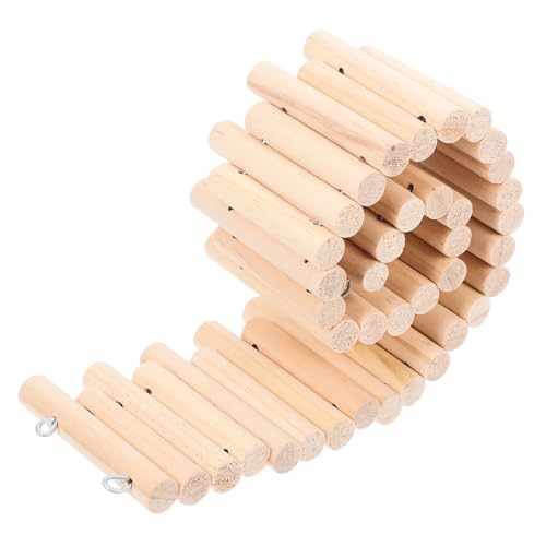 BUGUUYO Hamster Holzbrücke Mit Verstellbarem Zaun Und Leiter Spielzeug Für Kleine Haustiere Für Käfiggestaltung Und Bewegungsspiel von BUGUUYO