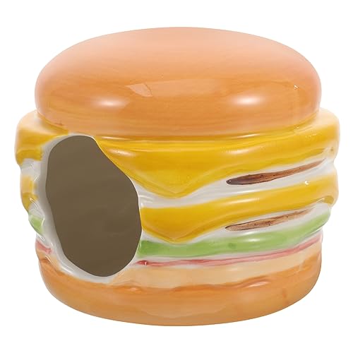 BUGUUYO Keramik-versteck Für Hamster in Burgerform Für Bequemen Schlaf BUGUUYO Keramik-versteck Für Hamster in Burgerform Für Bequemen Schlaf von BUGUUYO