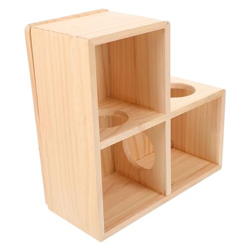 BUGUUYO Handgefertigtes Hamsterhaus aus Holz Verstecke Tunnel zartes Rattenschutzkäfig-Zubehör BUGUUYO Handgefertigtes Hamsterhaus aus Holz Verstecke Tunnel zartes Rattenschutzkäfig-Zubehör von BUGUUYO