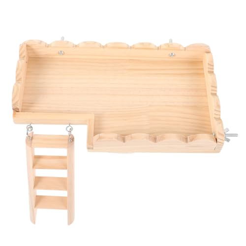 BUGUUYO Käfigleiter Für Hamster Meerschweinchen-plattform Kletterspielzeug Aus Holz Haustierzubehör Für Den Käfig Kleiner Haustiere Lustiges Übungsspielzeug von BUGUUYO