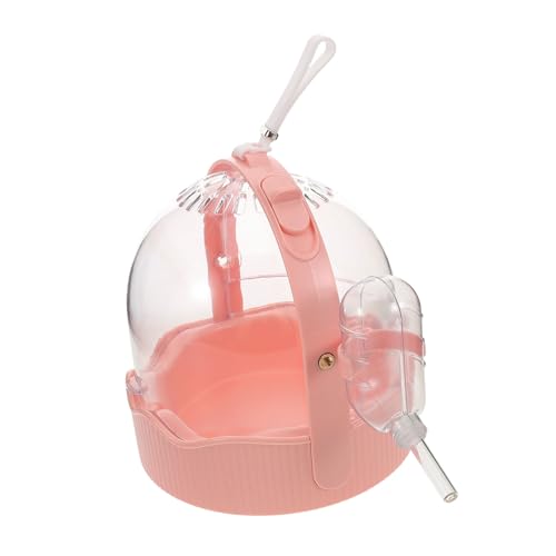BUGUUYO Hamster Tragebox für Reisen Tragbarer Kleintier Transportkäfig mit Wasserflasche für Hamster und Andere Kleine Bequem für Unterwegs von BUGUUYO