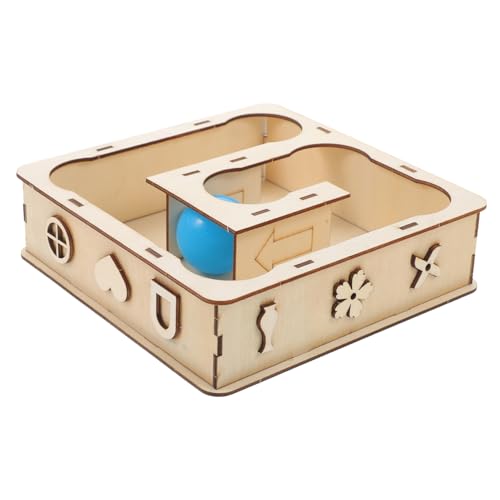 BUGUUYO Hamster-Zubehör Rattenspielzeug interaktiver Käfig aus Holz für Hamster Tunnel Versteck Spielzeug von BUGUUYO