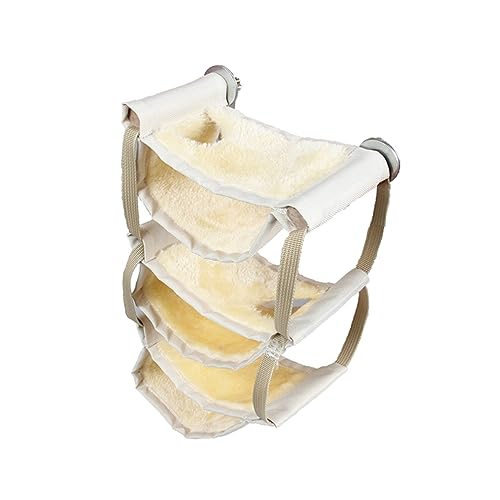 BUGUUYO Warme Gemütliche Hängematte Für Kleintiere Hamster-wohnraum 2-lagiges Austauschbares Bett Für Chinchilla Ratte Rennmaus Gelb von BUGUUYO