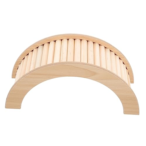 BUGUUYO Holzbrücke Für Hamster Meerschweinchenbrücke Kletterleiter Aus Holz Hamsterbrücken-Spielzeug Naturholzbrücke Für Kleintiere Hölzerne Kletterhilfe Dekorative Brücke Für von BUGUUYO