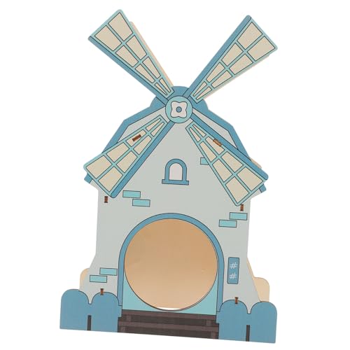 BUGUUYO Hamster-windmühle Aus Holz Für Haushalt Dekoratives Hamsterversteck Rattenhaus Robustes Hamsterzubehör Zum Trainieren Und Spielen BUGUUYO Hamster-windmühle Aus Holz Für Haushalt Dekoratives Hamsterversteck Rattenhaus Robustes Hamsterzubehör Zum Trainieren Und Spielen von BUGUUYO