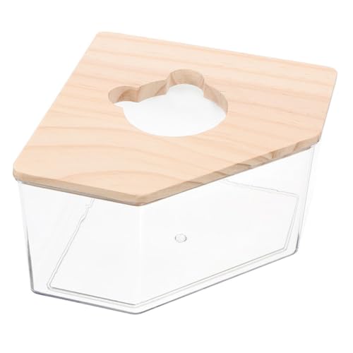 BUGUUYO Hamster-Sandbadebox mit Holzdeckel Acrylbadezimmer für Kleintiere BUGUUYO Hamster-Sandbadebox mit Holzdeckel Acrylbadezimmer für Kleintiere von BUGUUYO