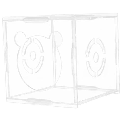 BUGUUYO Hamsterbett Hamsterbad aus Plastik Transparente Hamstertoilette Spielzeug deko Versteck für Käfigratten entzückendes Hamsterversteck Nest Zubehör kleine Tierfutter Schutz von BUGUUYO