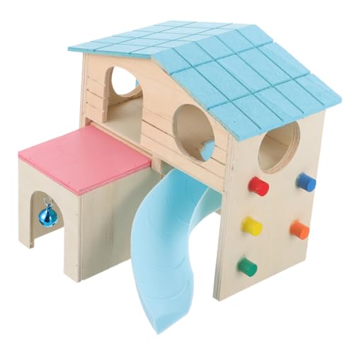 BUGUUYO Hamster-rutsche Aus Holz Spielzeugversteck Mit Deck Und Leiter Für Käfighamster Meerschweinchenzubehör Kleintierkäfig BUGUUYO Hamster-rutsche Aus Holz Spielzeugversteck Mit Deck Und Leiter Für Käfighamster Meerschweinchenzubehör Kleintierkäfig von BUGUUYO