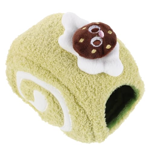 BUGUUYO Hamsterhöhle Versteck Für Baumwollhamster Kleintierhängematte Hamster-futterbett Warmbetthaus Für Hamster Cartoon-hamsternest Hamster Schlafhaus Hamsterbett Light Green Baumwolle von BUGUUYO