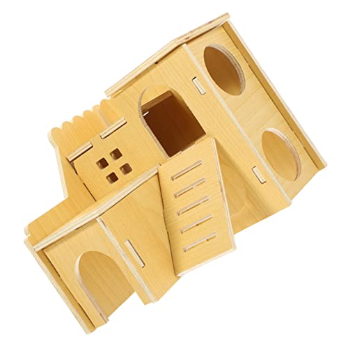 BUGUUYO Holz Material Hamster Hideout Guinea Pig Hideaway Klettern Spielzeug Bequem von BUGUUYO