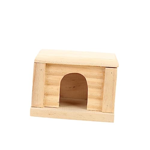 BUGUUYO Natürliche Holz-hamsterhütte Mit Abnehmbarem Dach Kreatives Und Komfortables Zuhause Für Zwerghamster Und Kleine Nager Als Spielzeug Und Rückzugsort von BUGUUYO
