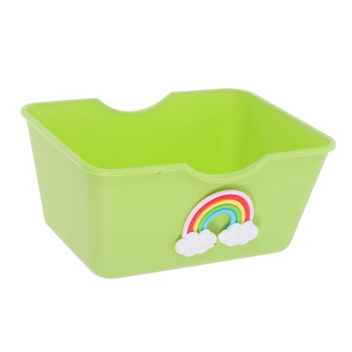 BUGUUYO Hamstertoilette Kleintiertoilette Hamsterbett Hamsterbadewanne Hamsterschlafnest Hamsterbadewanne Tiersandbad Hamsterhaus Hamsterduschraumwanne Hellgrün von BUGUUYO