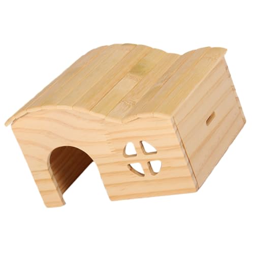 BUGUUYO Holz Hamster Meerschweinchen Versteck Haustier Spielzeug Kabine Versteck 1pc von BUGUUYO