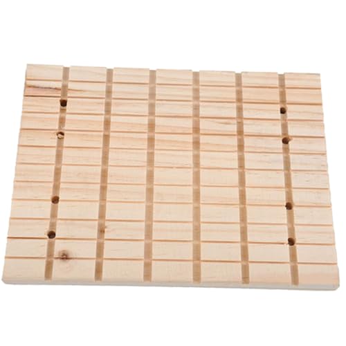 BUGUUYO Hasenmühlendeck Kratzbrett für den Haushalt Kratzbrett aus Holz Spielzeuge Schaber Fußmatte aus Holz für Haustiere Schleifplatte aus Holz Meerschweinchen Zubehör von BUGUUYO