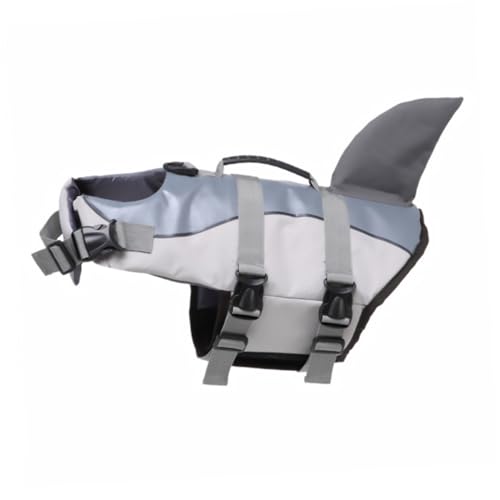 BUGUUYO Haustier-Badeanzug Reflektierende Hundeschwimmweste Haarschneidemaschinen für Haustiere Welpe Collier Kühlende Hundeweste Dackel Haustierbekleidung Hundebekleidung Polyester Grey von BUGUUYO