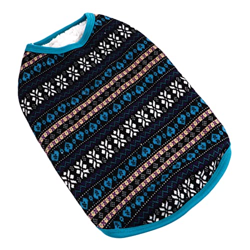 BUGUUYO Haustier Hund Pullover hundepullover hundepulli Hundemantel schützend Hundekleidung kuschelig Haustierpullover für kleine Hunde UPS Hund Warmer Mantel Haustier-Pullover Garn Blue von BUGUUYO
