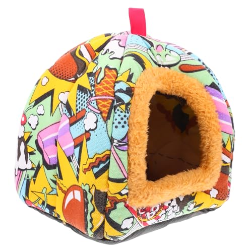 BUGUUYO Kuschelhöhle Für Meerschweinchen Plüsch Bett Nest Winterhaus Versteck Komfortables Schlafplatz Für Kleine Haustiere Igel Hamster Ratten Frettchen Eichhörnchen von BUGUUYO