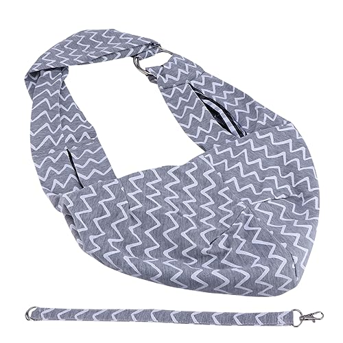 BUGUUYO Haustier-Rucksack-Umhängetasche pet Backpack Haustierbeutel Haustiertransporttasche Haustierkomforttasche Schulter Träger Taschen Haustiertasche Haustier Hundeschlinge Light Grey von BUGUUYO