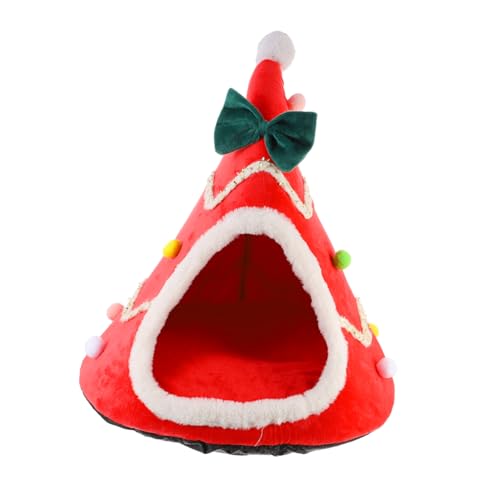 BUGUUYO Haustier Weihnachtsnest Katzenhaus Weihnachtshöhle Hundebett In Menschengröße Hundematte Zwinger Geflochtene Hundebetten Katzenbett Katzentür Katzentransportbox von BUGUUYO