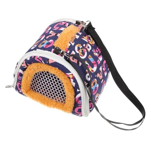 BUGUUYO Haustierbett Hamstertasche Haustiere Träger im Freien Beutel Haustier Handtaschen abgehende Tasche für kleine Tiere Tragbare Haustasche Hamsterhalter Rattentasche Segeltuch von BUGUUYO