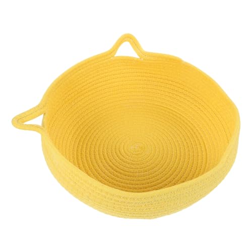 BUGUUYO Katzenbett Aus Geflochtenem Baumwollseil Rundes Waschbares Haustierbett Für Kleine Katzen Und Hunde Für Innenräume Farbenfrohes Design BUGUUYO Katzenbett Aus Geflochtenem Baumwollseil Rundes Waschbares Haustierbett Für Kleine Katzen Und Hunde Für Innenräume Farbenfrohes Design von BUGUUYO
