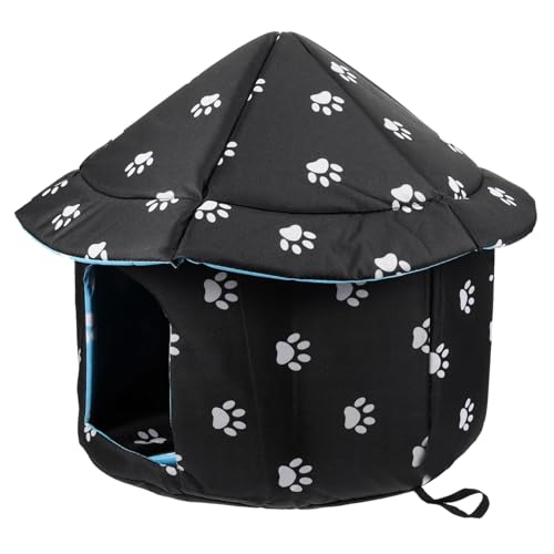 BUGUUYO Haustierbett pet Bed haustierfeldbett hundehaus katzenhöhlen cat cave Isoliertes Katzenhaus Haustierhaus im Freien Haustier warmes halb geschlossenes Haustiernest Stoff Black BUGUUYO Haustierbett pet Bed haustierfeldbett hundehaus katzenhöhlen cat cave Isoliertes Katzenhaus Haustierhaus im Freien Haustier warmes halb geschlossenes Haustiernest Stoff Black von BUGUUYO
