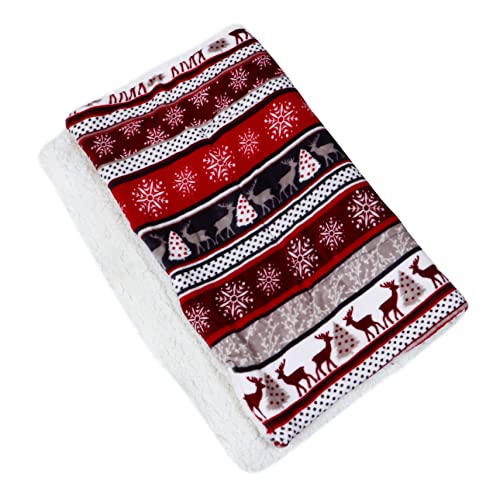 BUGUUYO Hundedecke Matte Weihnachts-haustierbett 3-lagig Dicker Flanell Maschinenwaschbar Bequem für Haustiere von BUGUUYO