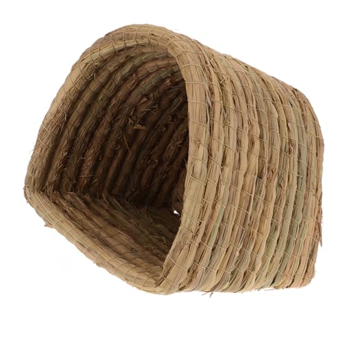 BUGUUYO Nest aus Stroh gewebt für Hamster halbgeschlossenes Hühner-Schlafnest großes Tier Haustierbett Stroh-Hühner-Legenest BUGUUYO Nest aus Stroh gewebt für Hamster halbgeschlossenes Hühner-Schlafnest großes Tier Haustierbett Stroh-Hühner-Legenest von BUGUUYO