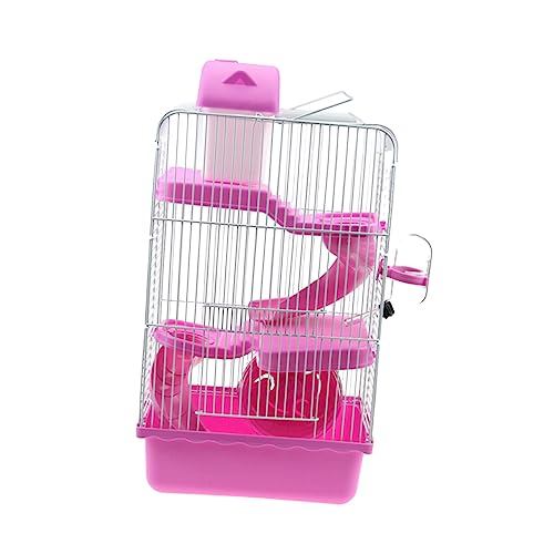 BUGUUYO Luxus 21x27x45cm Hamster Villa Käfig Tragbare Tier Lebensraum Dicht Wasserkrug Rosa BUGUUYO Luxus 21x27x45cm Hamster Villa Käfig Tragbare Tier Lebensraum Dicht Wasserkrug Rosa von BUGUUYO