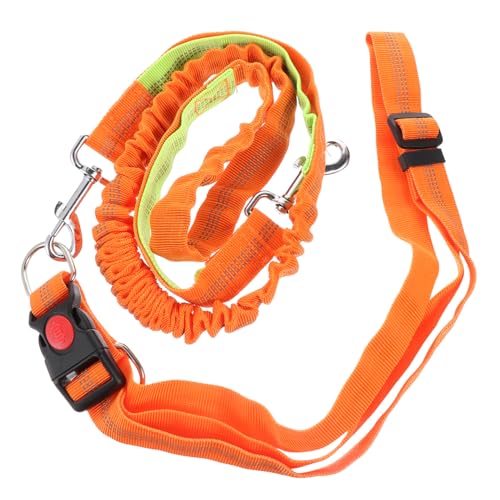 BUGUUYO Haustierleine Schlingenträger Hundeseil Welpengeschirr Bungee handhaben elastische hundeleine hundesicherheitsgeschirre Traktionsband für Hunde hundesicherer gürtel Nylon Orange von BUGUUYO