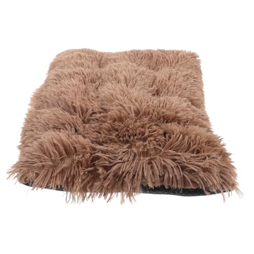 BUGUUYO Haustiermatte Katze Bett Matte Welpeneinlagen waschbar Hundebett Welpenspielzeug geschmeidige Überwurfdecke warme Überwurfdecke bettmatte für welpen warme Hundedecke Tuch Coffee von BUGUUYO