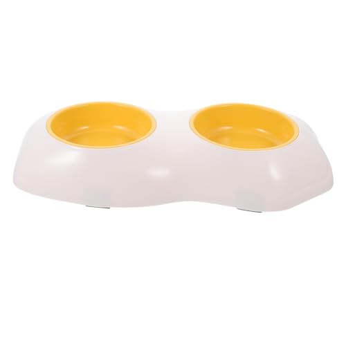 BUGUUYO Doppel-Futternäpfe für Haustiere Katzen- und Hundefutter-Set Eigelb-Design leicht zu reinigen sicheres Material für Haustiere BUGUUYO Doppel-Futternäpfe für Haustiere Katzen- und Hundefutter-Set Eigelb-Design leicht zu reinigen sicheres Material für Haustiere von BUGUUYO