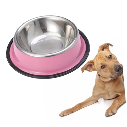 BUGUUYO Futternapf für Hunde und Katzen 15 cm rosa Edelstahl rutschfeste Unterseite Haustierzubehör Wasserspender BUGUUYO Futternapf für Hunde und Katzen 15 cm rosa Edelstahl rutschfeste Unterseite Haustierzubehör Wasserspender von BUGUUYO