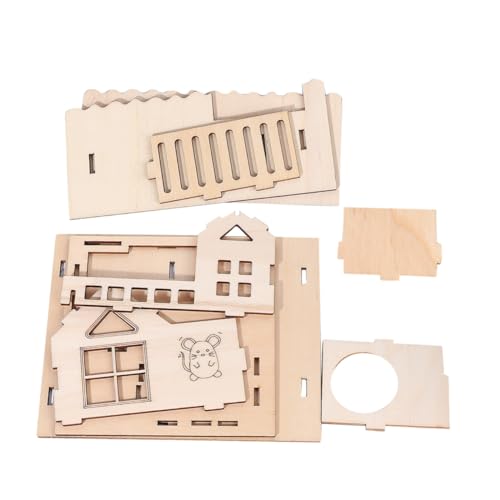 BUGUUYO Holz Hamsterhaus Doppelstock mit Leiter und Paddle Board Natürliches Warmes Haustierhaus für Kleintiere Langlebiges Kauspielzeug Geruchsfrei Sicher und Komfortabel für Hamster und BUGUUYO Holz Hamsterhaus Doppelstock mit Leiter und Paddle Board Natürliches Warmes Haustierhaus für Kleintiere Langlebiges Kauspielzeug Geruchsfrei Sicher und Komfortabel für Hamster und von BUGUUYO