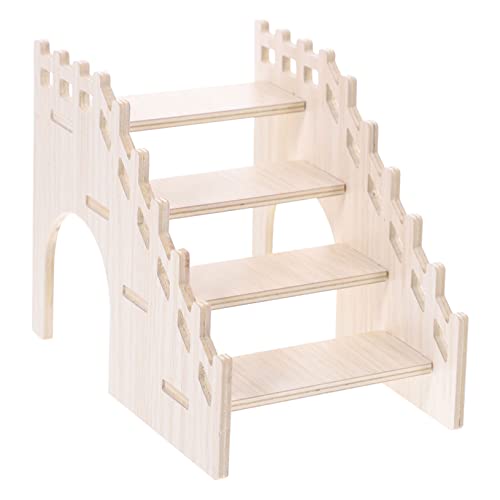 BUGUUYO Holzleiter für Hamster und Kleintiere Einstellbare Kletterleiter für Chinchillas Ratten und Mäuse Multifunktionales für Hamsterkäfige und Haustierunterkünfte von BUGUUYO