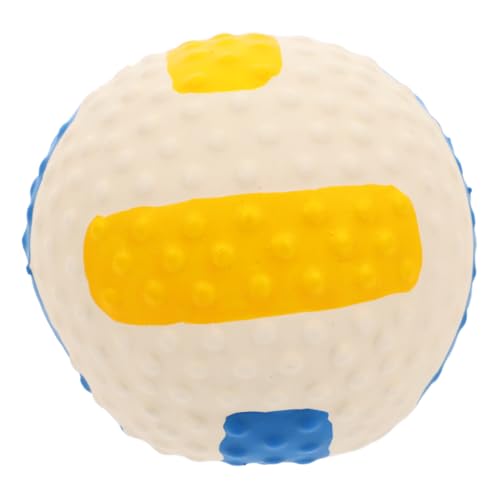 BUGUUYO Funny Dog Chewing Toy Unzerstörbarer Volleyball Für Welpen Sicheres Spielzeug Zur Zahnpflege Interessantes Beschäftigungsspielzeug Für Hunde Molarspielzeug Für Gesunde Zähne von BUGUUYO