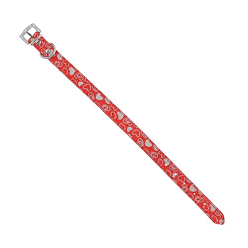 BUGUUYO Pu-Halsband Für Hunde Zugseil Heimtierbedarf Größe Glitzer-Herz-Design BUGUUYO Pu-Halsband Für Hunde Zugseil Heimtierbedarf Größe Glitzer-Herz-Design von BUGUUYO