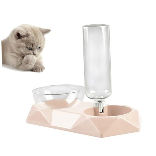 BUGUUYO Hundefutter verstellwinkel pet Feeder automatischer wasserspender Entfernbar Automatic Water Dispenser Easy putz katzennäpfe Futternapf für Haustiere Schüsseln für Haustiere Rosa von BUGUUYO