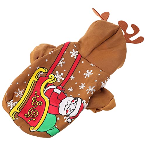 BUGUUYO Hundekleidung 1 Stück Hunde-Weihnachtskleidung Welpenkleidung Rollkragenpullover Jacke Warme Hundekostüme Hunde-Weihnachtsparty-Kostüm Weihnachten Welpe Katze Kleidungsstück von BUGUUYO