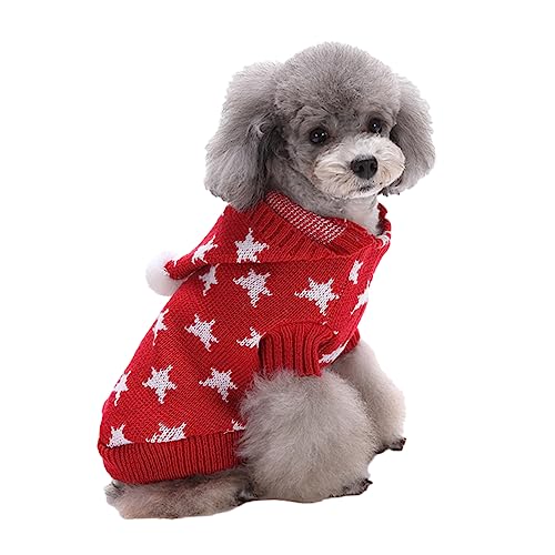 BUGUUYO Weihnachtskleidung für Haustiere Party-Hundetuch Wintermantel für Hunde Welpen-Outfits Halloweenkostüm Weihnachtspullover Haustierzubehör Haustierkleidung Weihnachten Hundekleidung von BUGUUYO