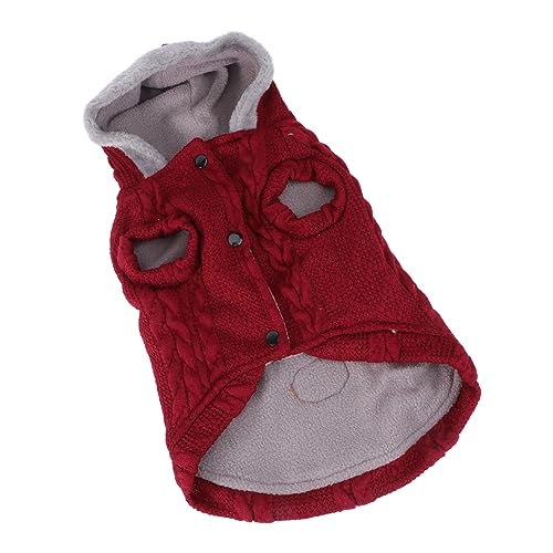 BUGUUYO Hundepullover zweilagige Kleidung Winterkleidung für Haustiere Welpen-Outfits verdicken Pullover für Haustiere Kleider Hundekleidung Welpenkleidung Doppelschicht von BUGUUYO