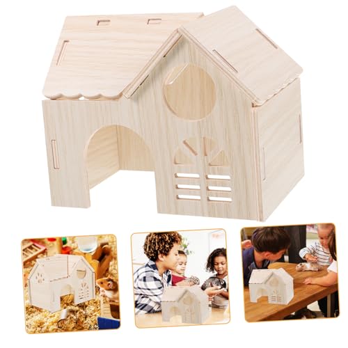 BUGUUYO Holz Hamster Haus Kleine Haustiere Versteck Schlafplatz Aus Holz Für Hamster Mäuse Rennmäuse Maus BUGUUYO Holz Hamster Haus Kleine Haustiere Versteck Schlafplatz Aus Holz Für Hamster Mäuse Rennmäuse Maus von BUGUUYO