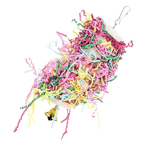 BUGUUYO Papagei Spielzeug zum Aufhängen Kauspielzeug für Vögel Papageien Kauspielzeug für Vögel sicherer Spaß Papageienkäfig-Spielzeug mit Glocke BUGUUYO Papagei Spielzeug zum Aufhängen Kauspielzeug für Vögel Papageien Kauspielzeug für Vögel sicherer Spaß Papageienkäfig-Spielzeug mit Glocke von BUGUUYO