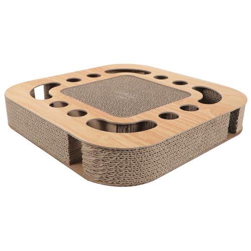 BUGUUYO Katzenkratzbrett-Spielzeug Bedruckt Kätzchen-kratzbaum Sicher Für Spaß Glocke Unterhaltsames Katzenspielzeug BUGUUYO Katzenkratzbrett-Spielzeug Bedruckt Kätzchen-kratzbaum Sicher Für Spaß Glocke Unterhaltsames Katzenspielzeug von BUGUUYO