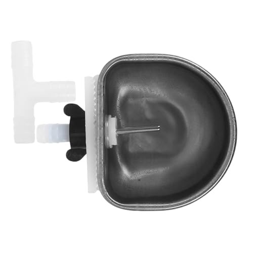 BUGUUYO Kaninchen automatische Trinkwassermaschine Haustier Wasserschale Automatischer Trinkspender Automatischer Trinkwassernapf für Tiere Hase Wassernapf Rostfreier Stahl Silver von BUGUUYO