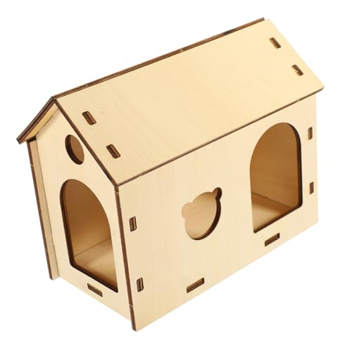 BUGUUYO Natürliches Holz Haustier Versteck Hamster Chinchilla Käfig Spielzeug Tier Komfortable Nest von BUGUUYO